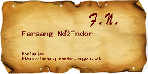 Farsang Nándor névjegykártya