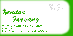 nandor farsang business card