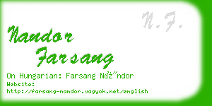 nandor farsang business card